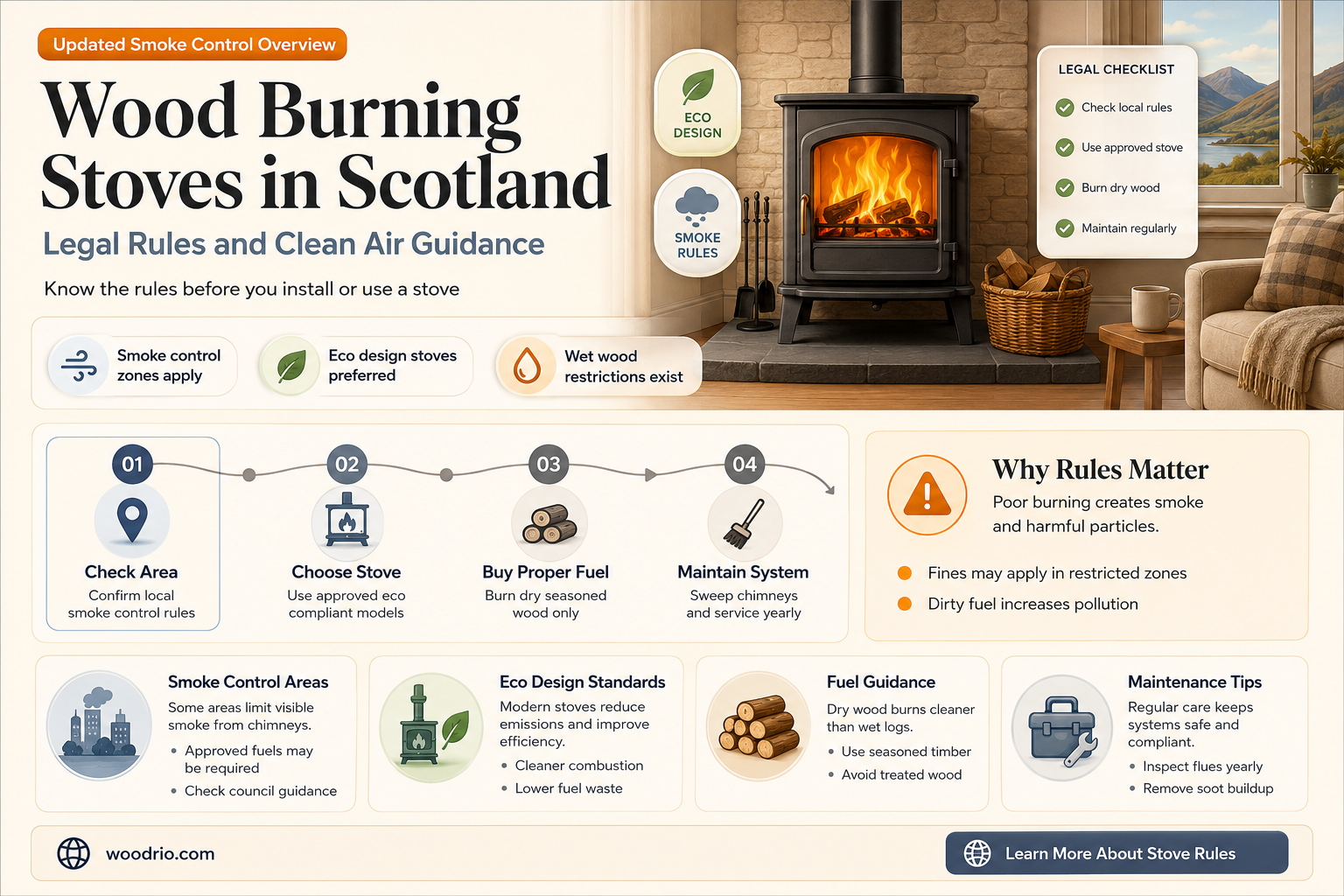 are wood burning stoves banned in scotland