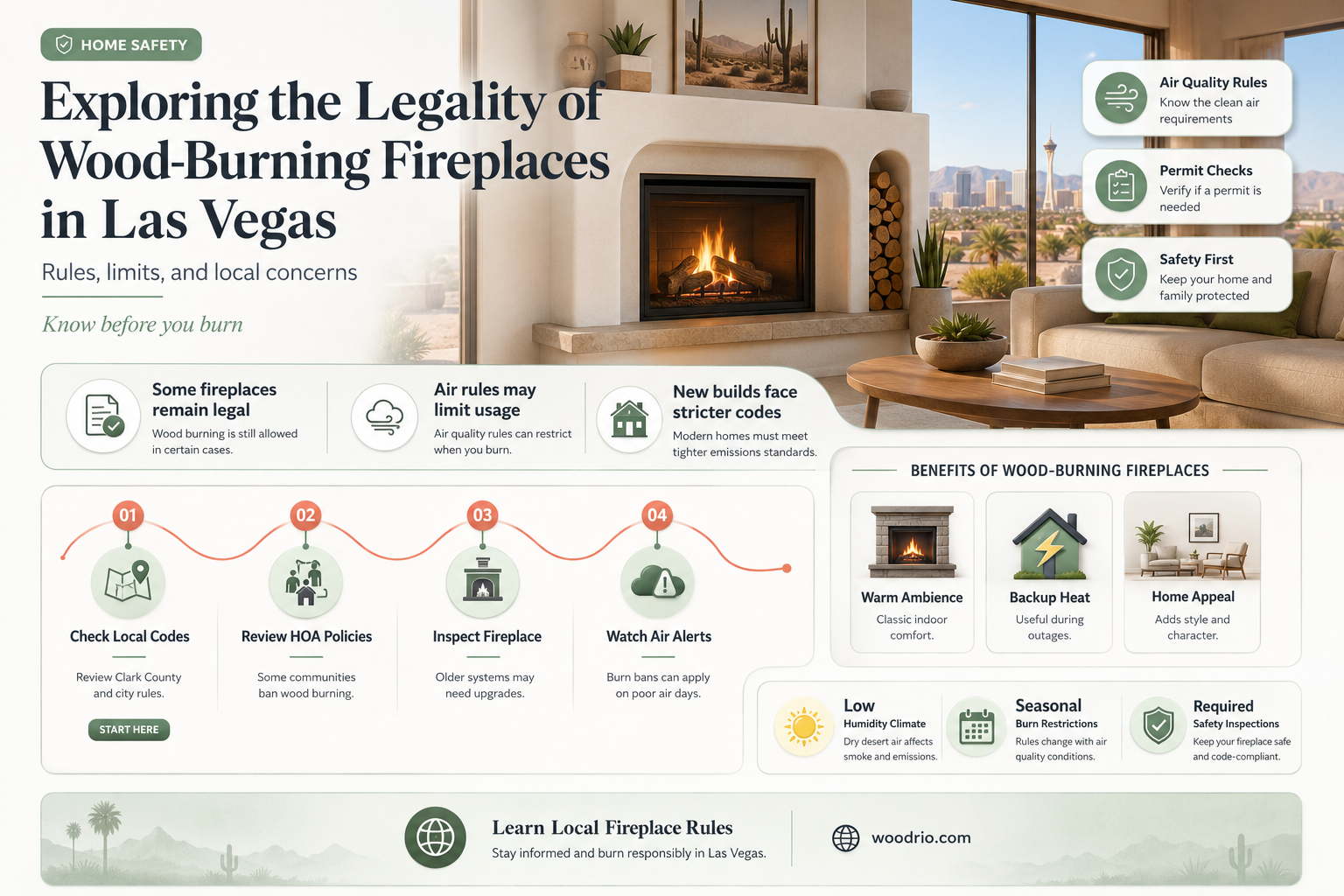 are wood burning fireplaces legal in las vegas