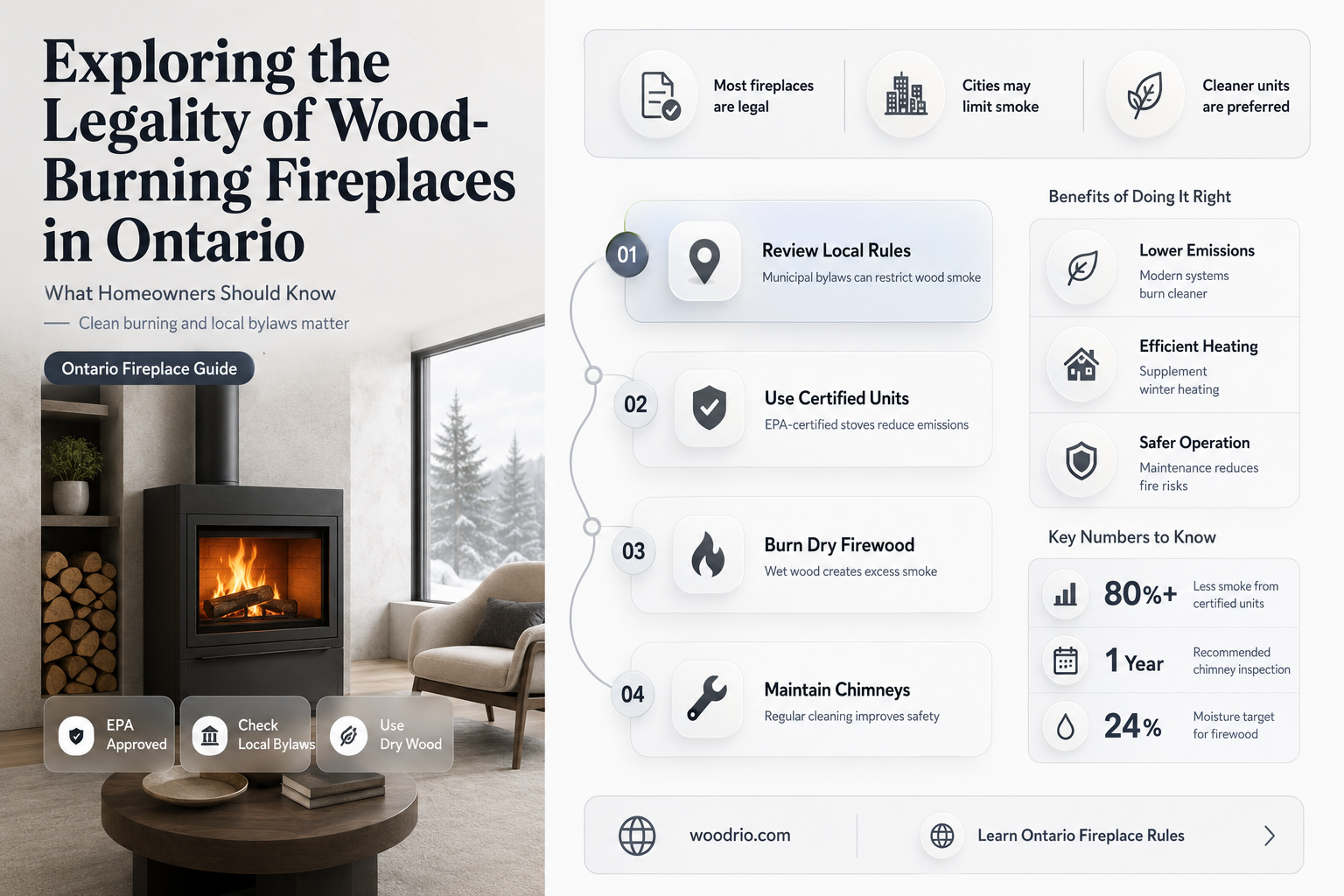 are wood burning fireplaces legal in ontario