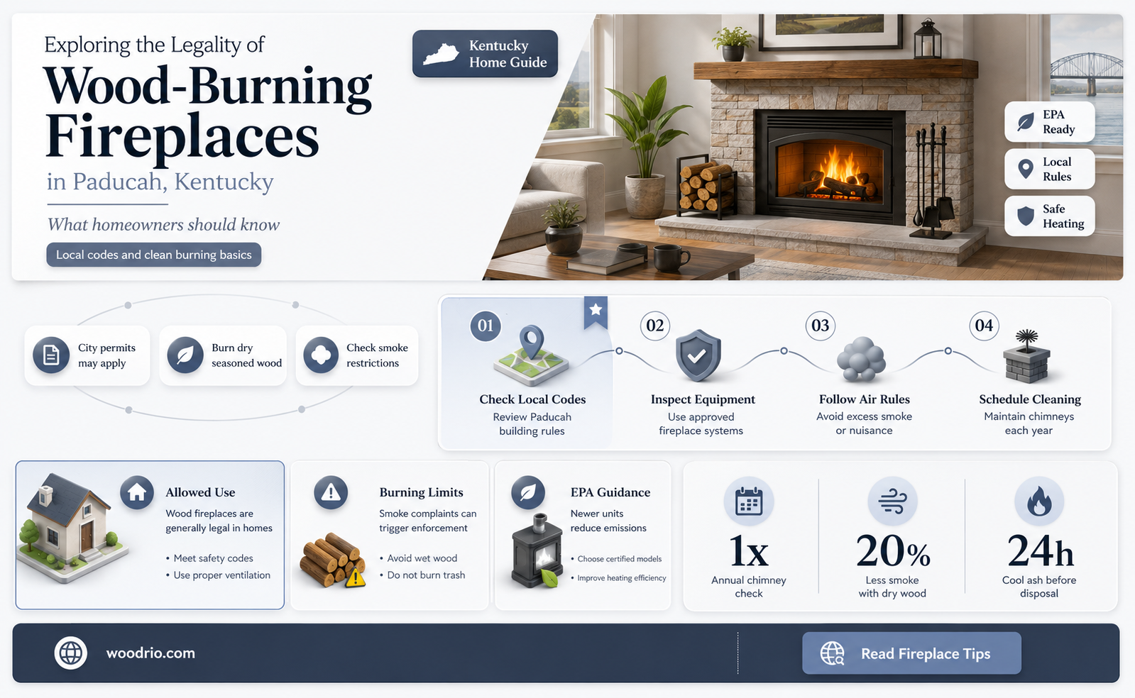 are wood burning fireplaces legal in paducah kentucky