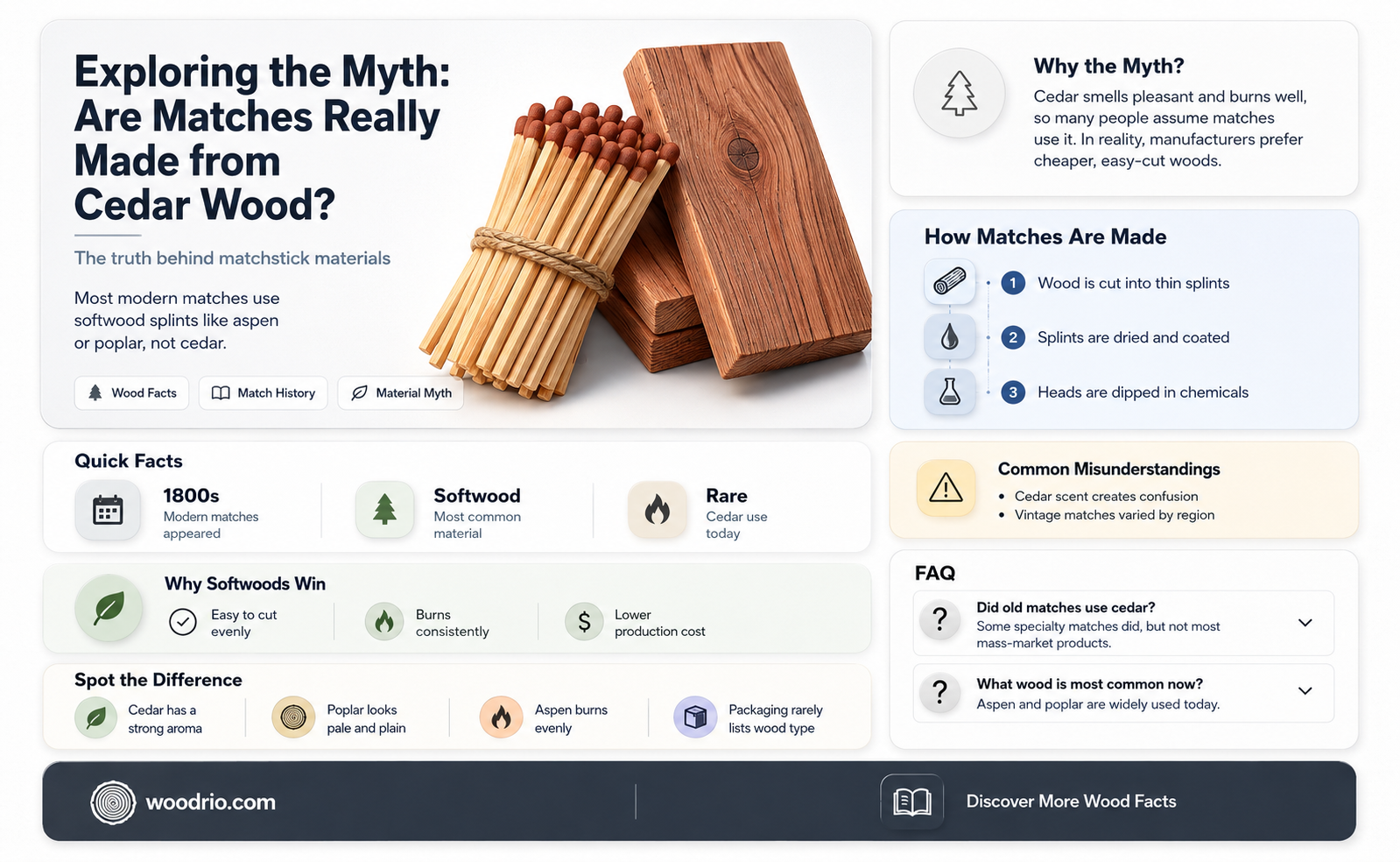 are matches made from cedar wood
