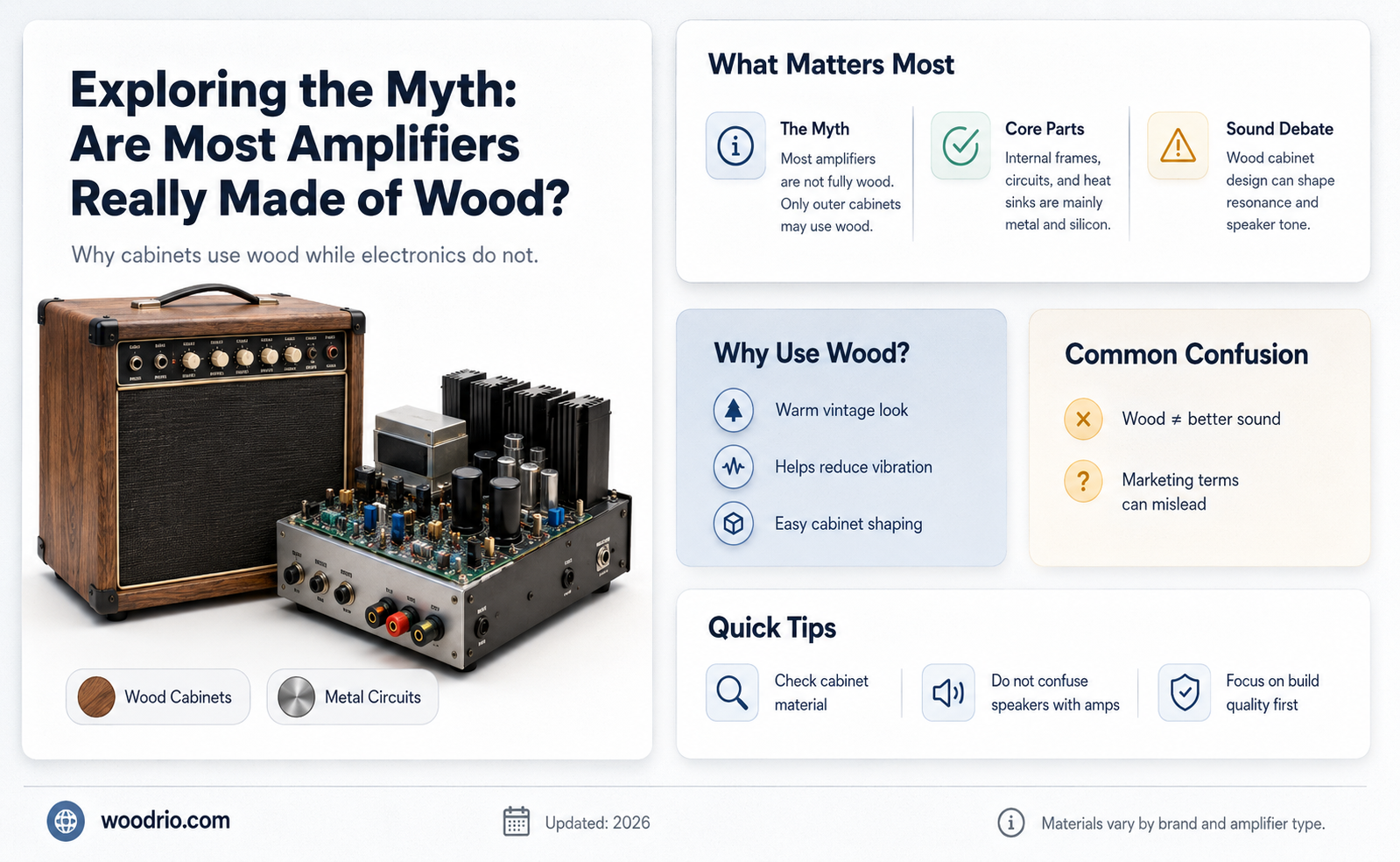 are most amplifiers made of wood