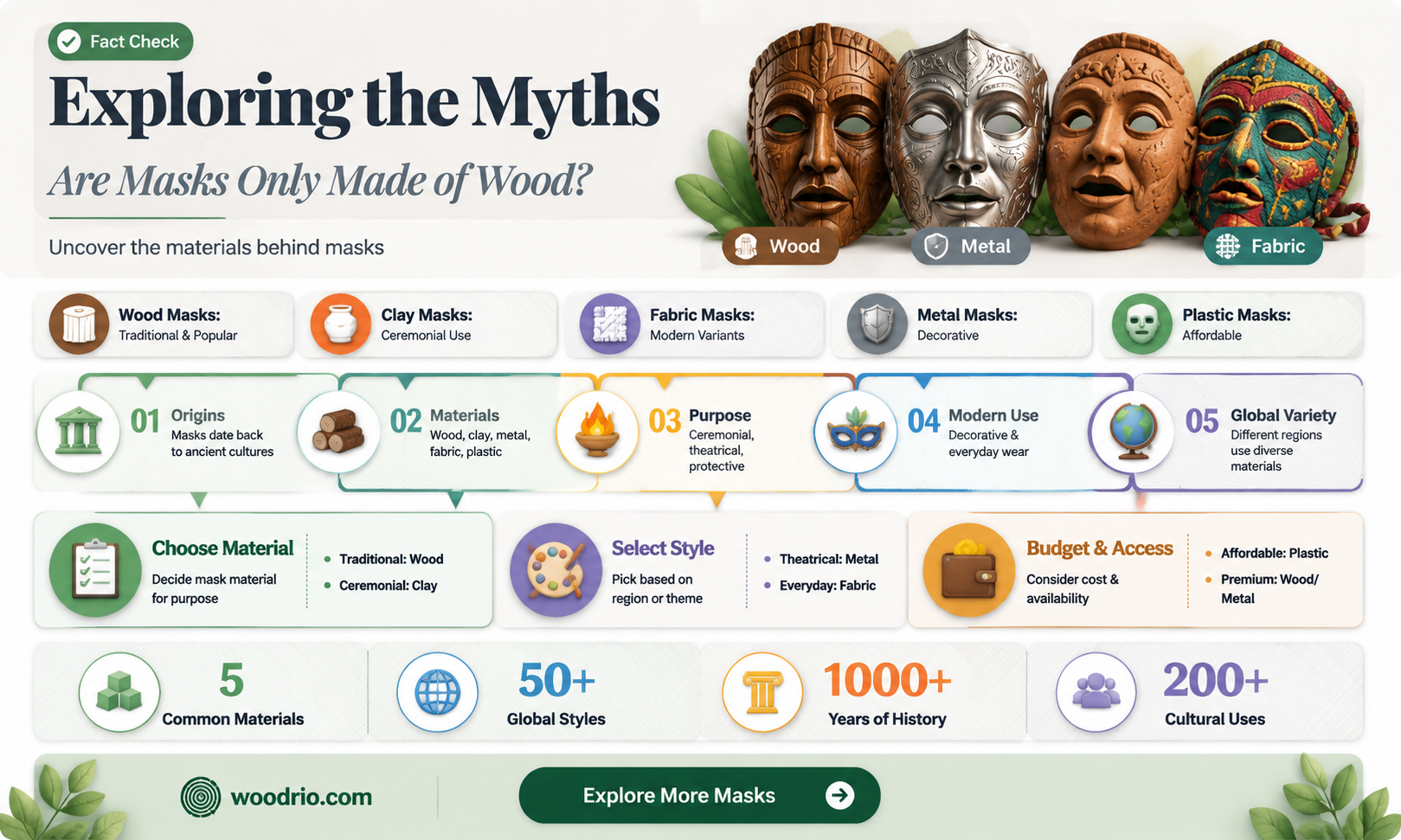 are masks made only in wood