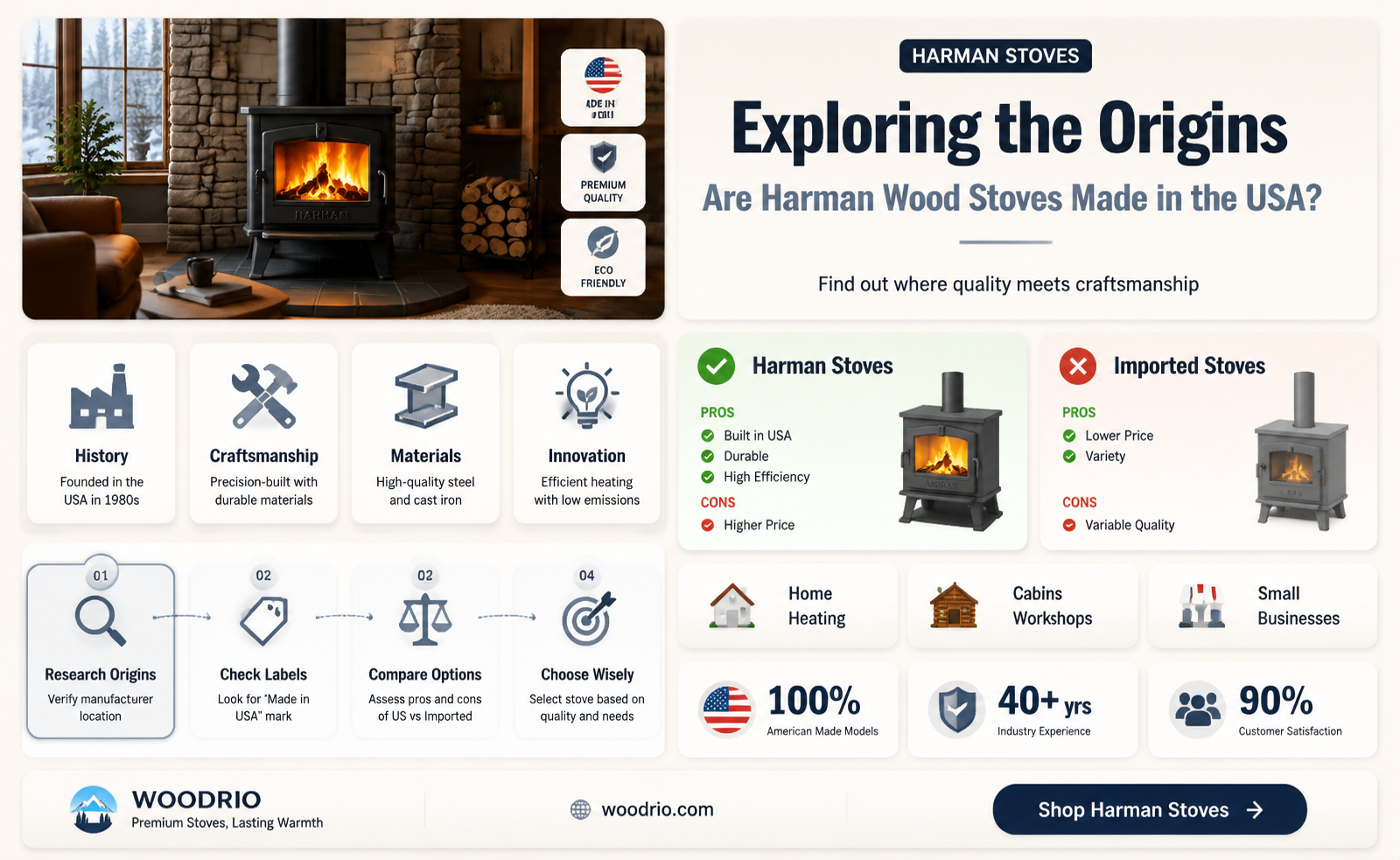 are harman wood stoves us made