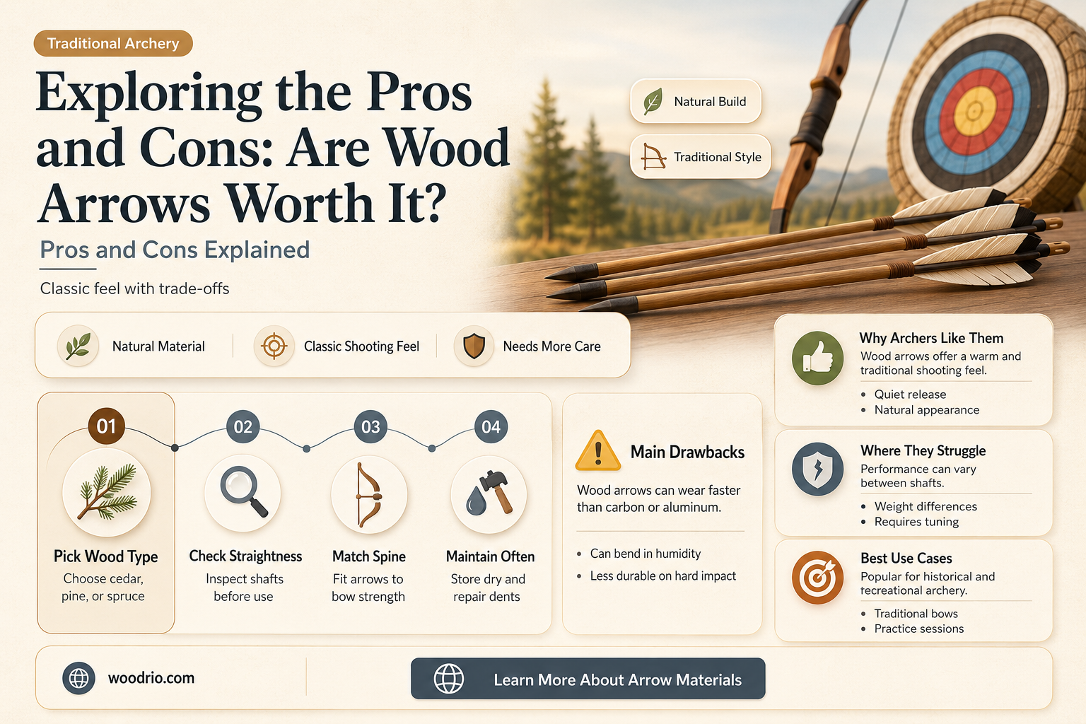 are wood arrows good