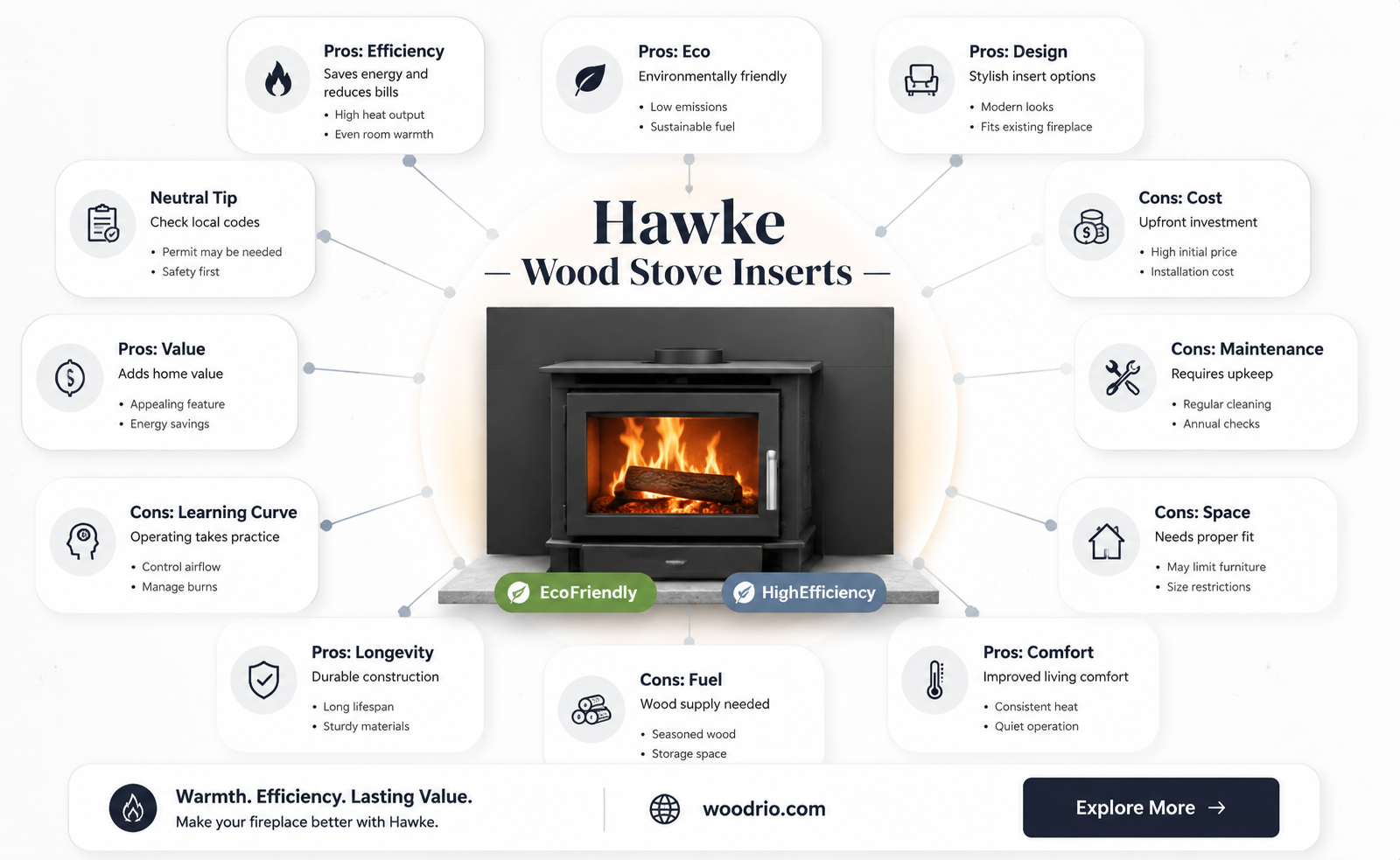 are hawke wood stove inserts good
