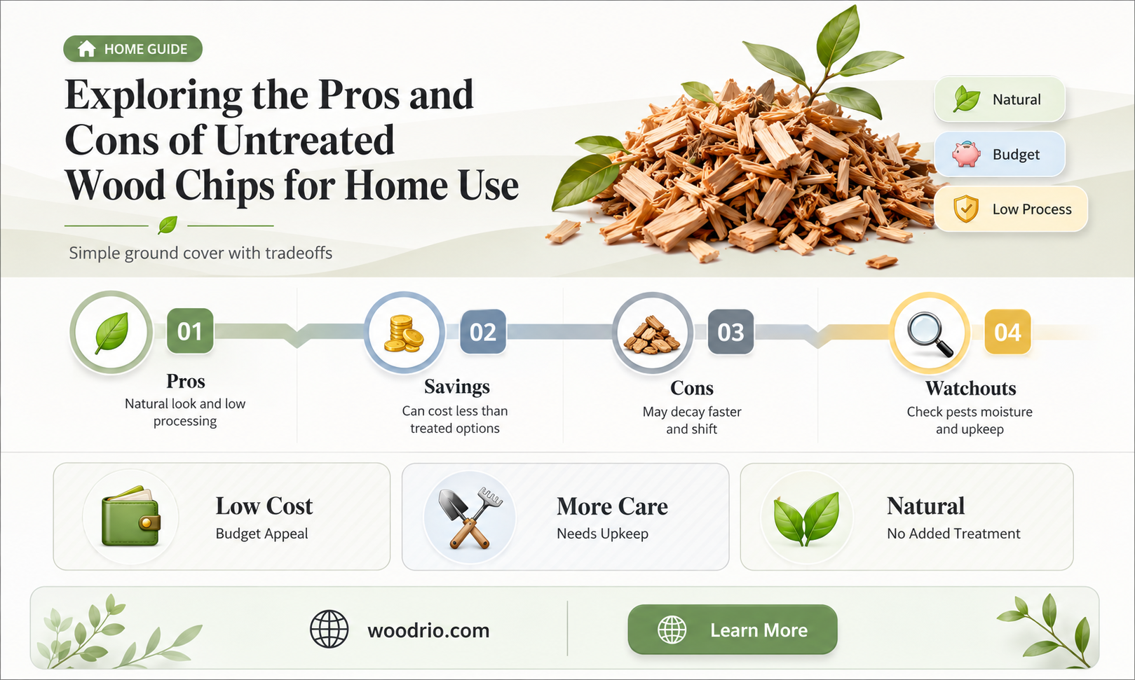 are untreated wood chips good around the house