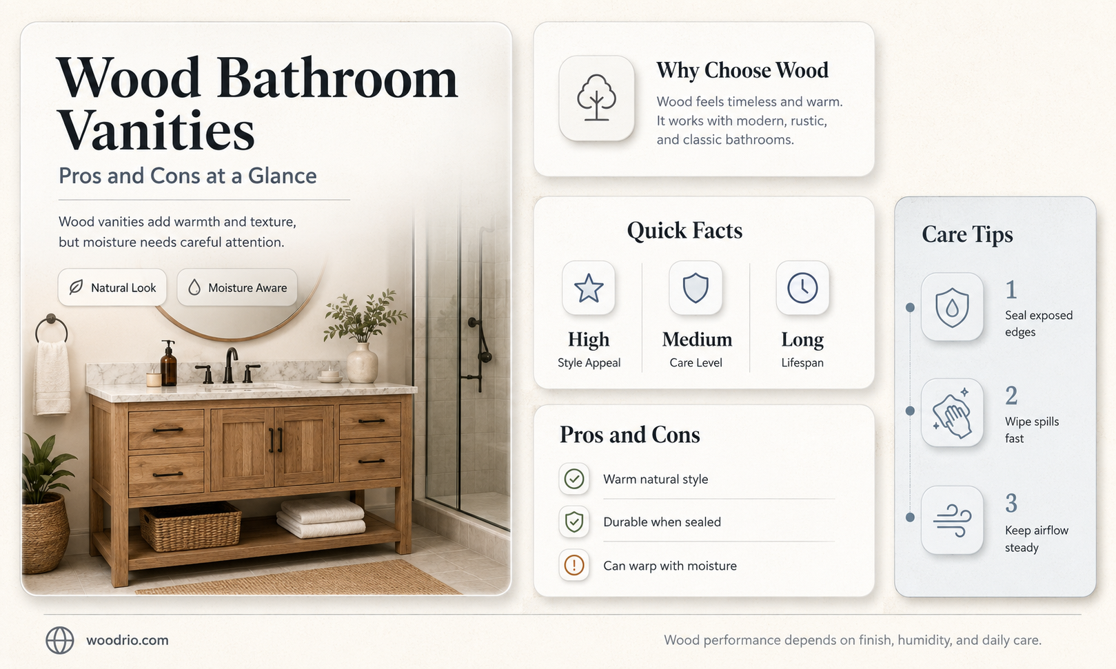 are wood bathroom vanities good