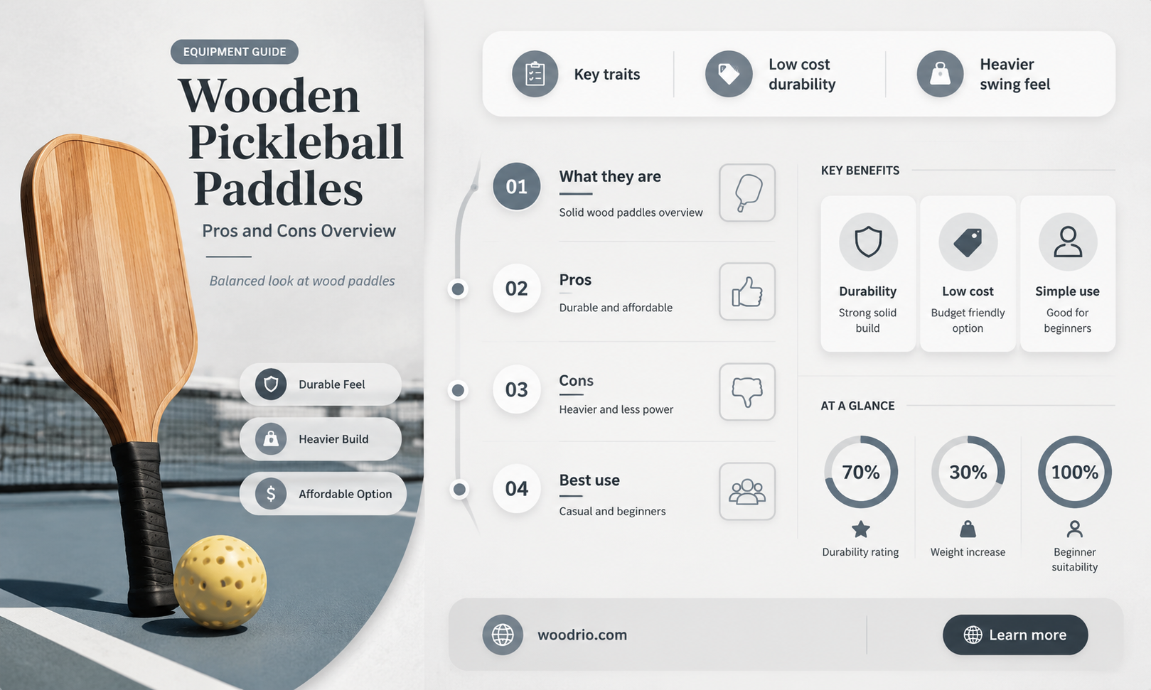 are wooden pickleball paddles good