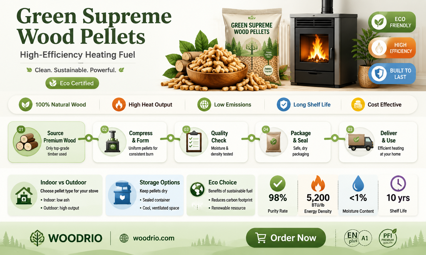 are green supreme wood pellets good