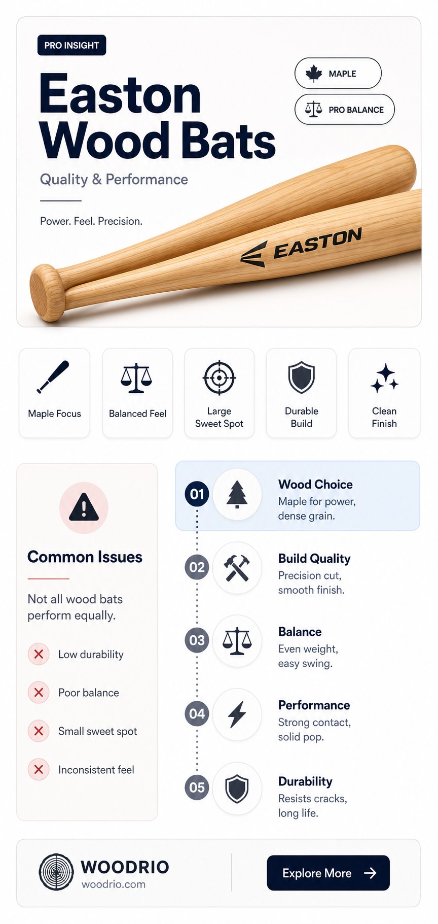 are easton wood bats good