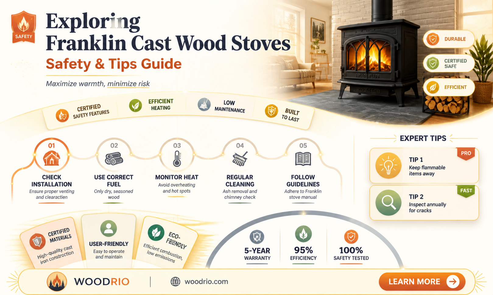 are franklin cast wood stoves safe erik 830
