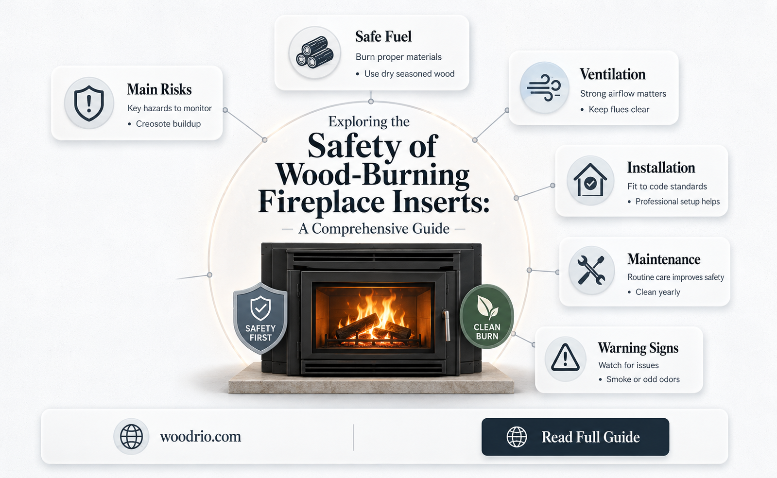 are wood burning fireplace inserts safe