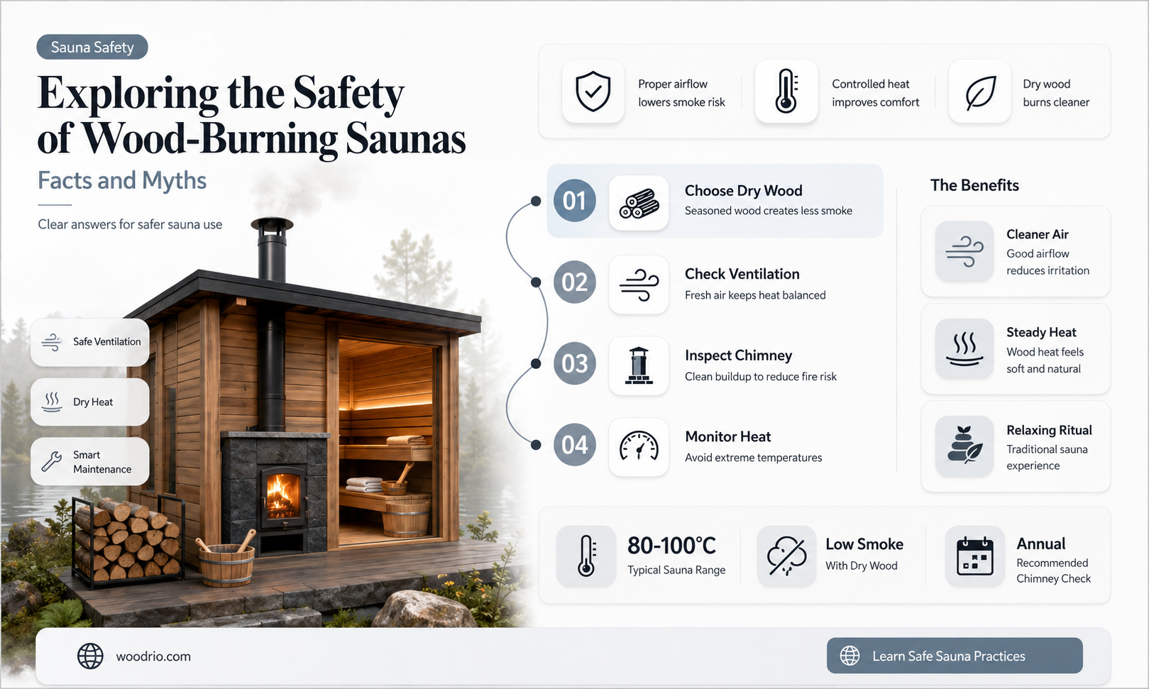 are wood burning saunas safe