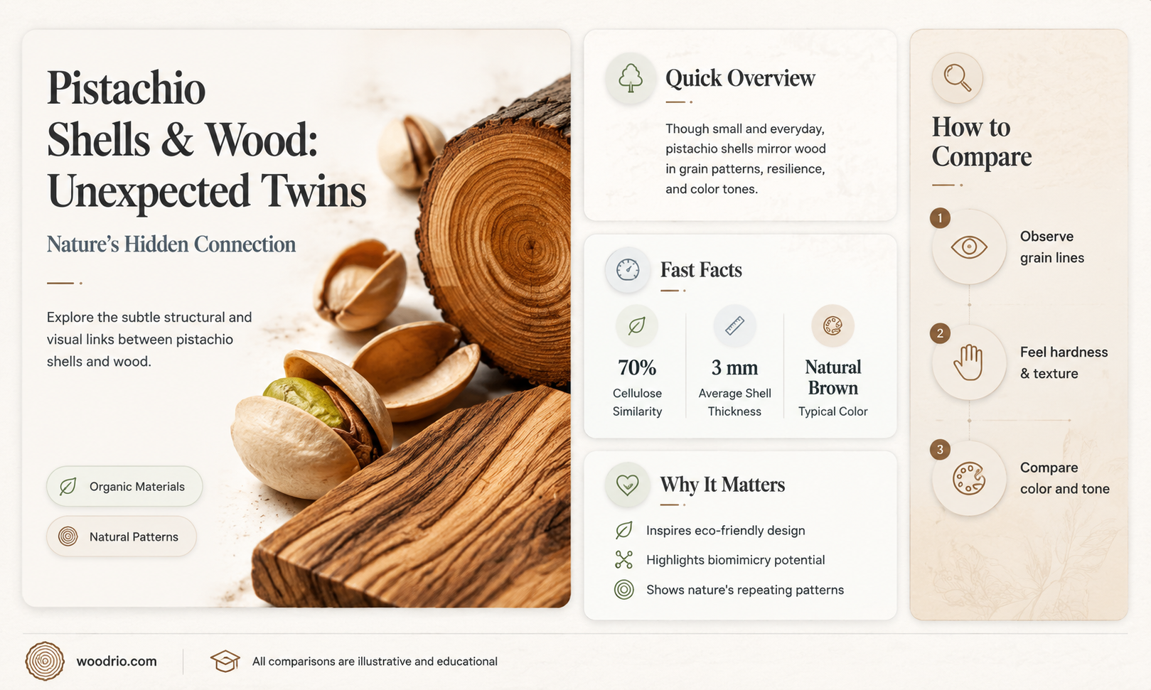 are pistachio shells like wood