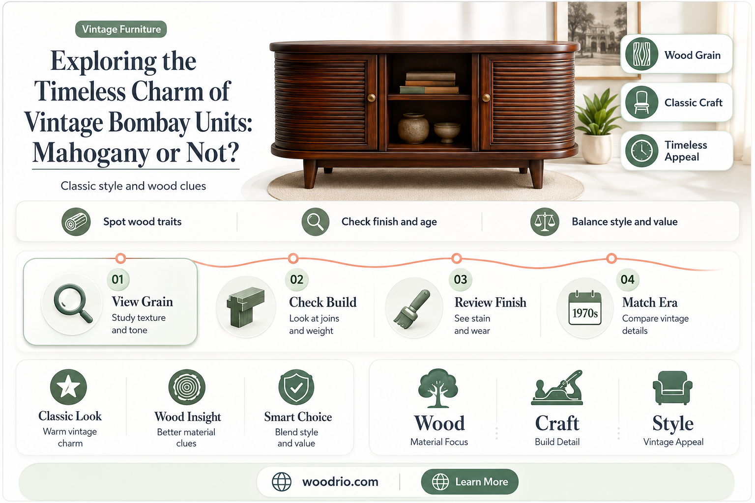 are vintage bombay units made of mahogany wood