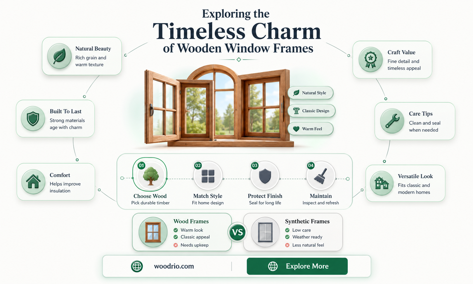 are window frames made of wood