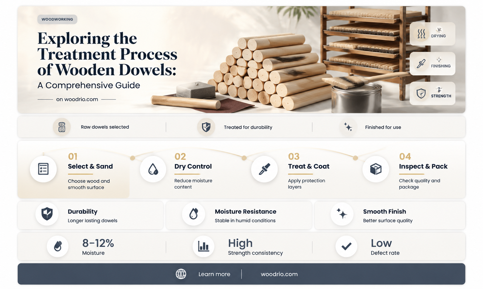 are wooden dowels treated