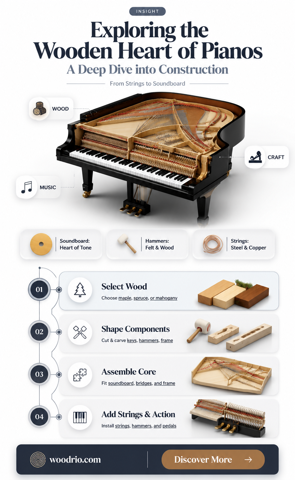 are pianos made of wood