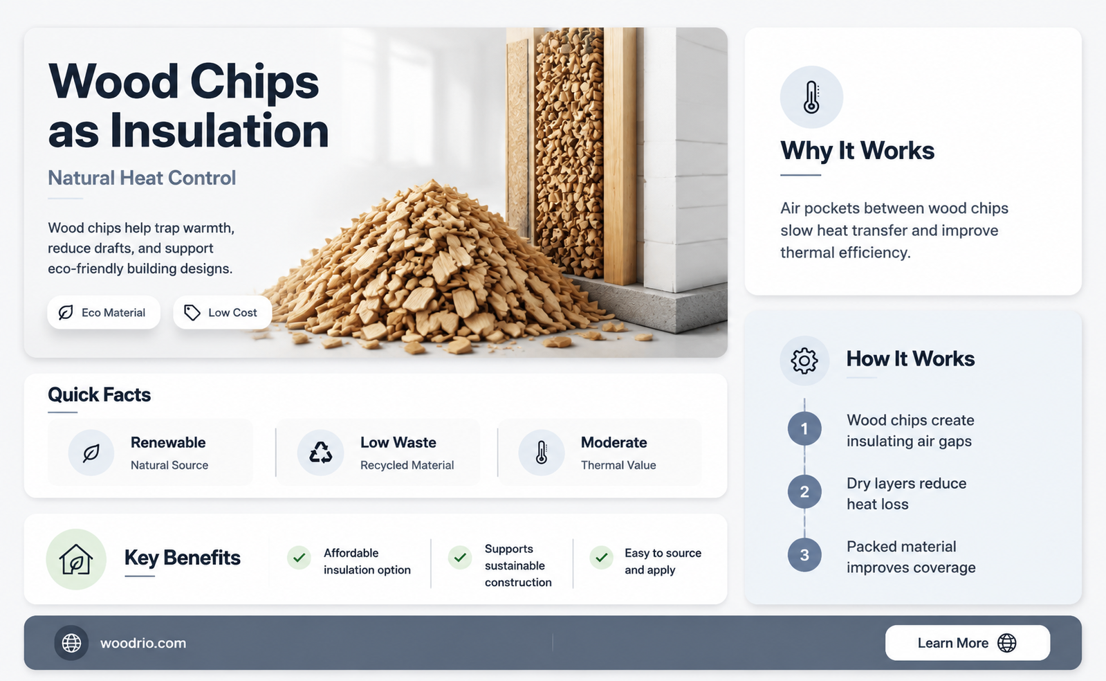 are wood chips a good insulator