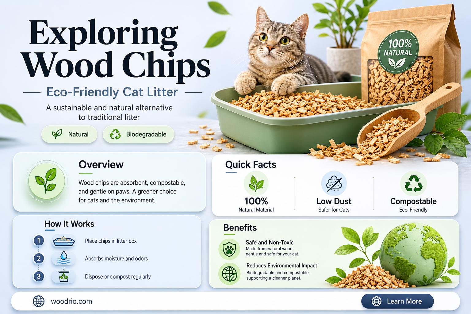 are wood chips good for cat litter