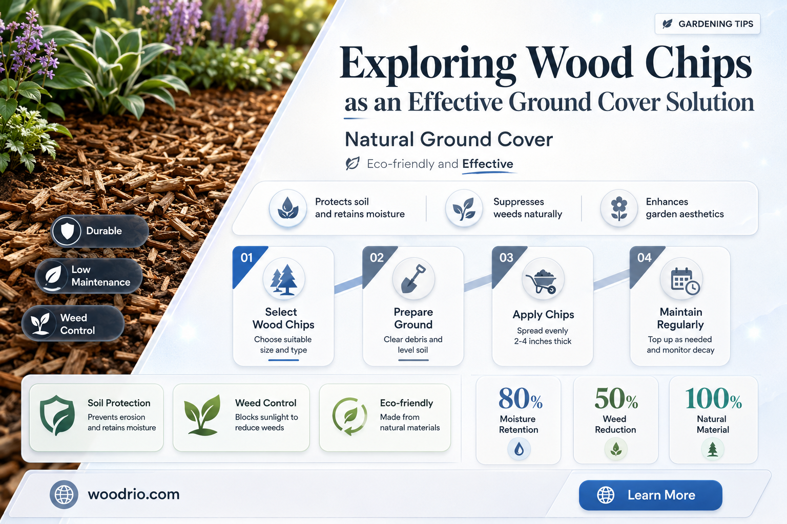 are wood chips good ground cover