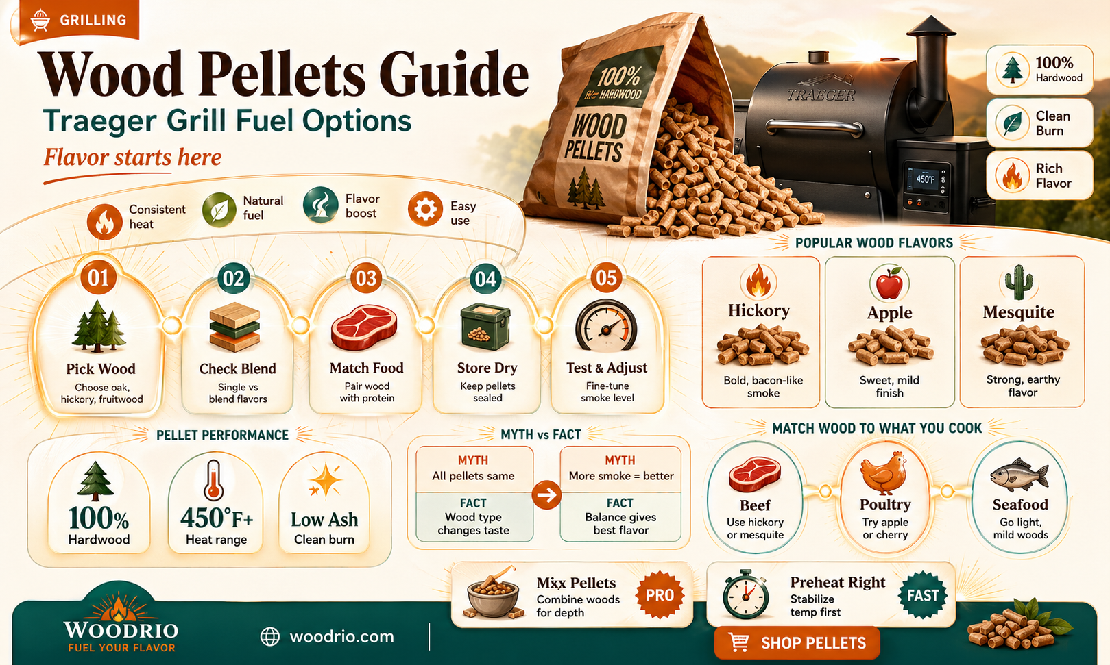 are any wood pellets good on traeger