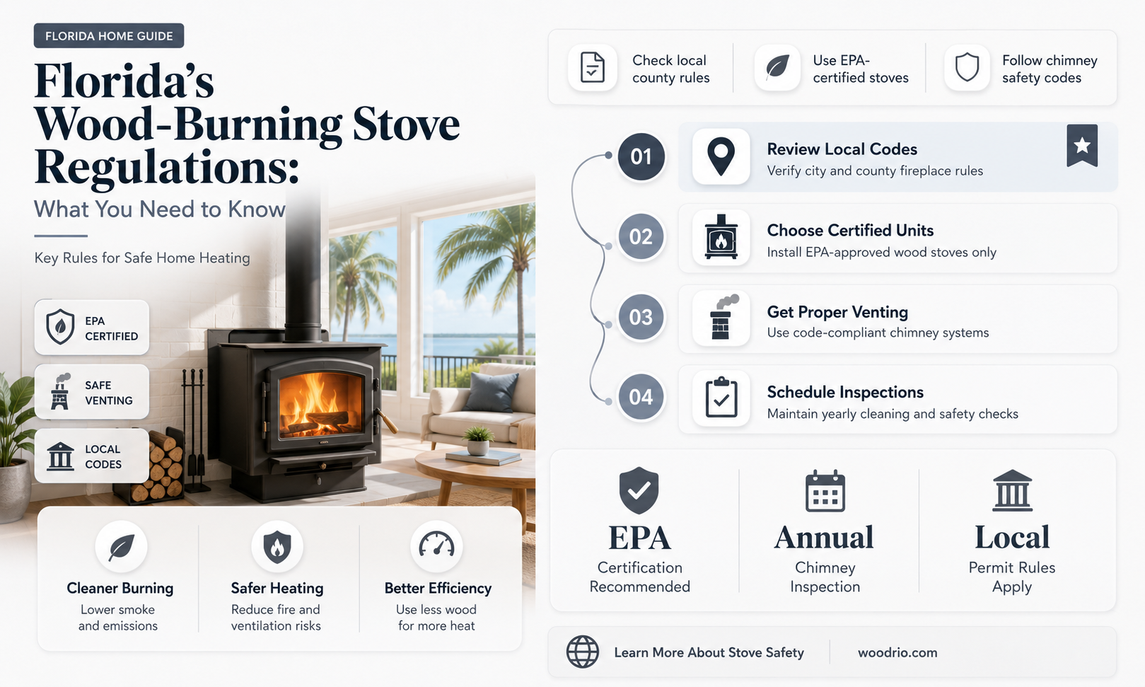 are wood burning stoves allowed in florida