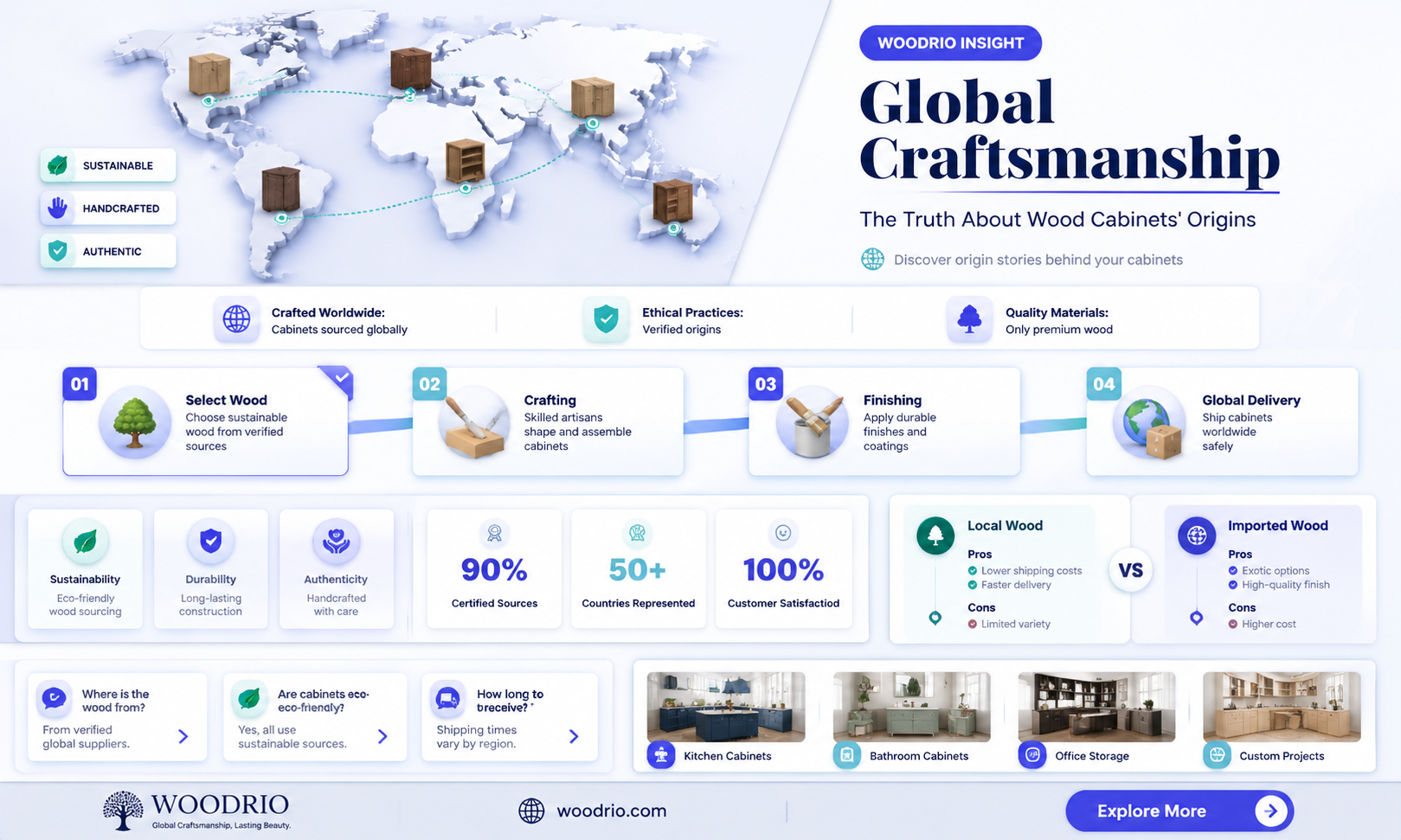 are all wood cabinets partly made in china
