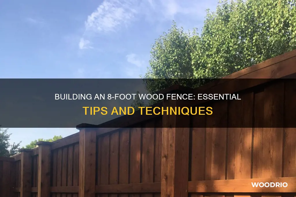 how 8 foot wood fence