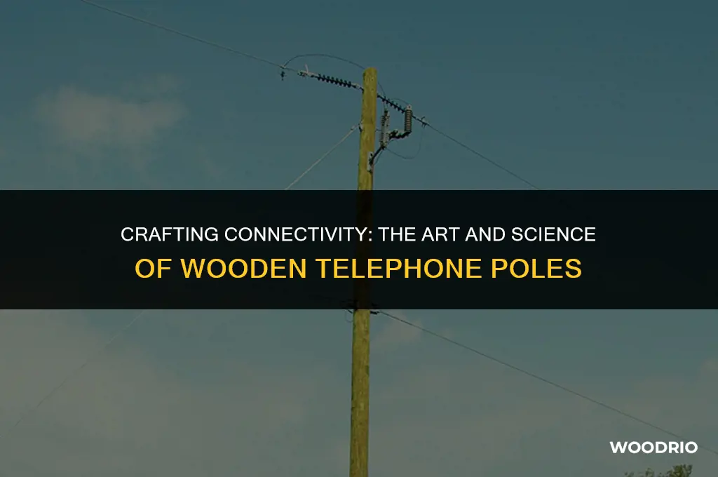 how are wooden telephone poles made