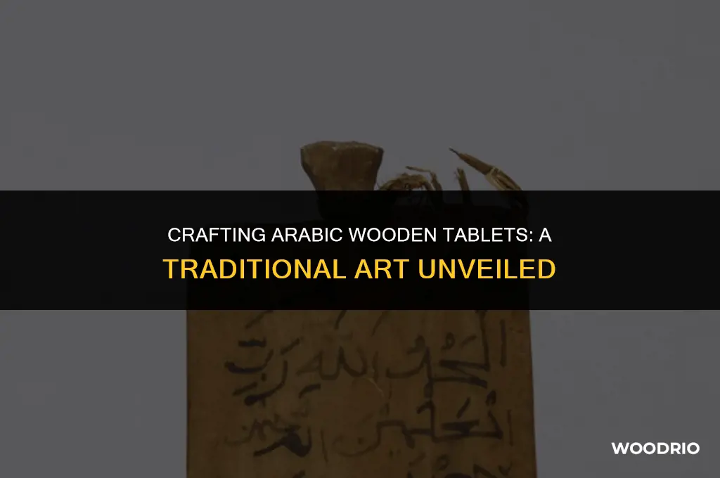 how are wooden wiriting arabic tablets made
