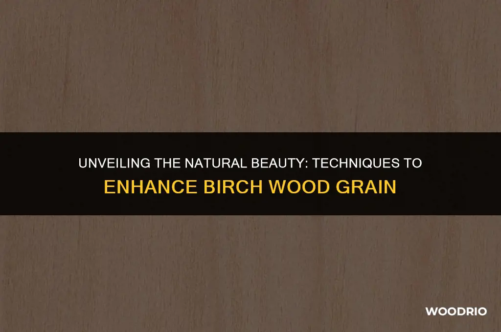 how best to bring out birch wood grain