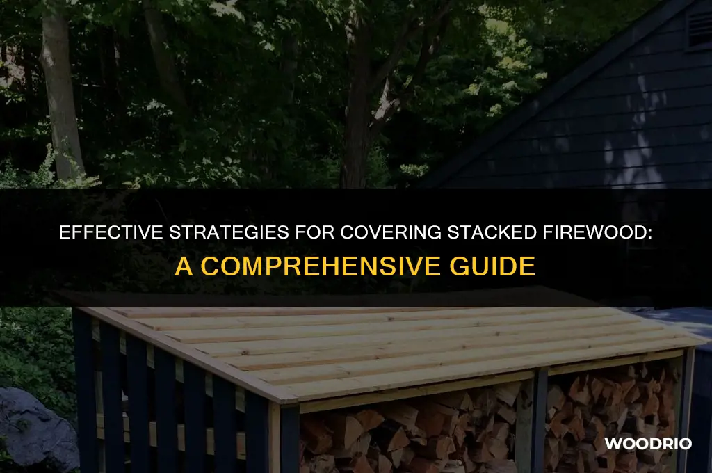 how best to cover stacked fire wood