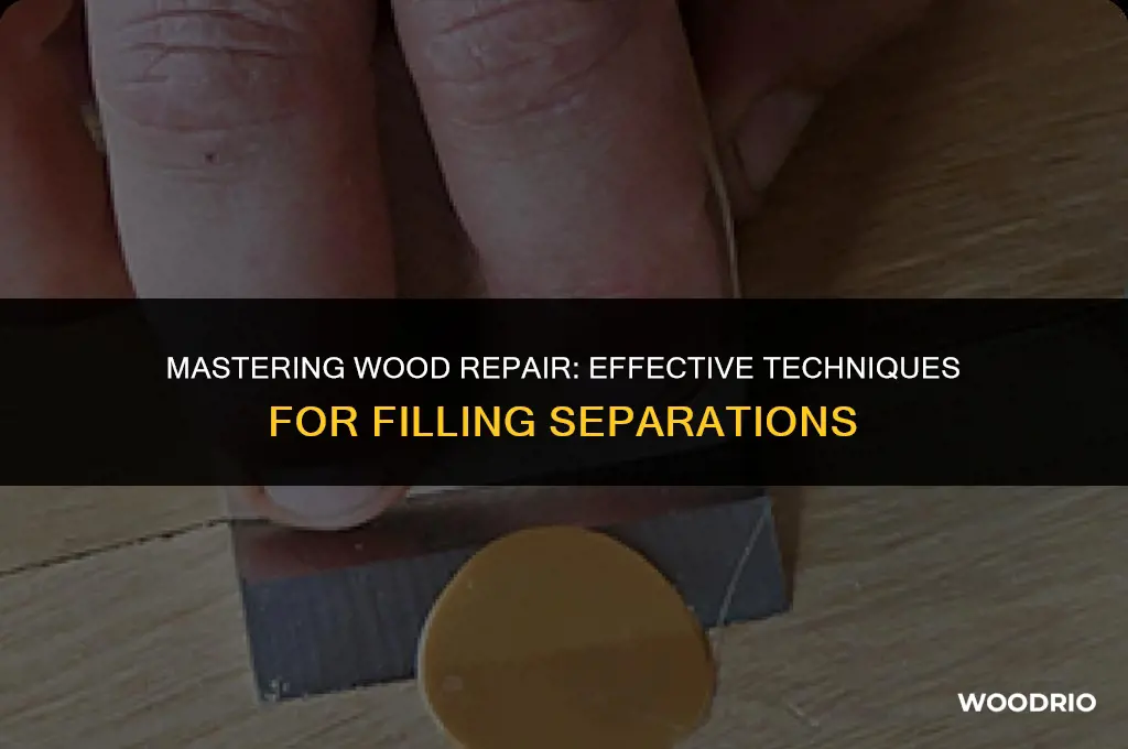 how best to fill separations in wood