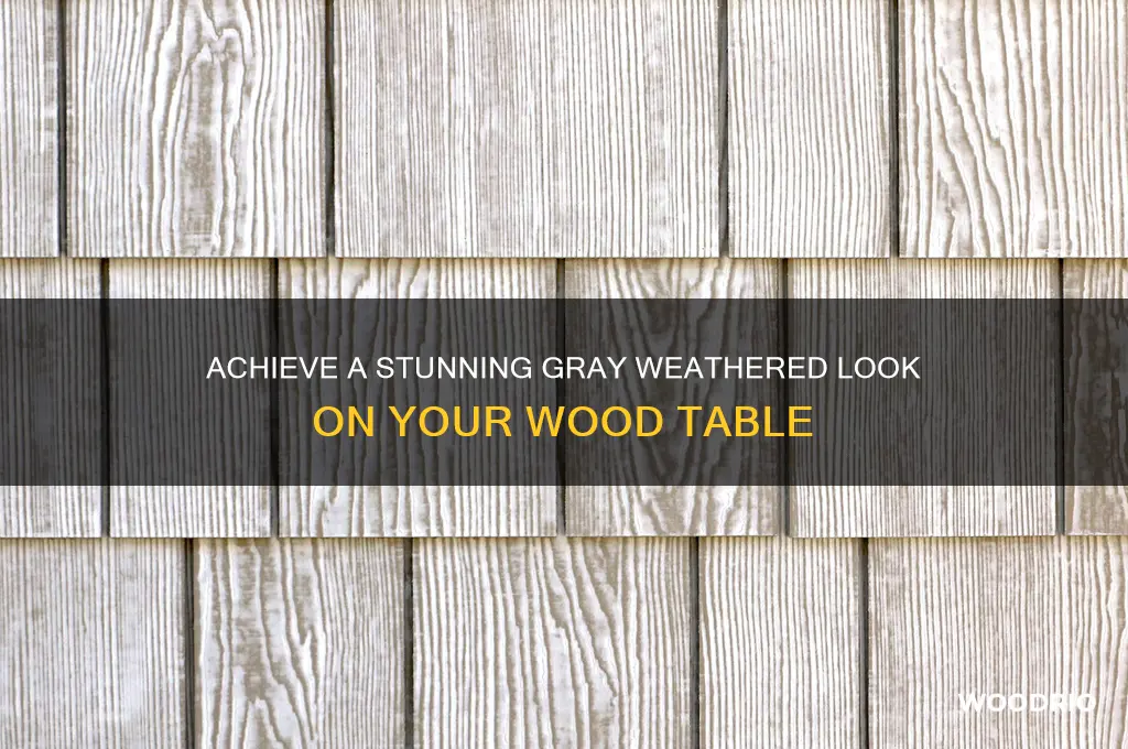 how best to getgray weathered look on wood tabl