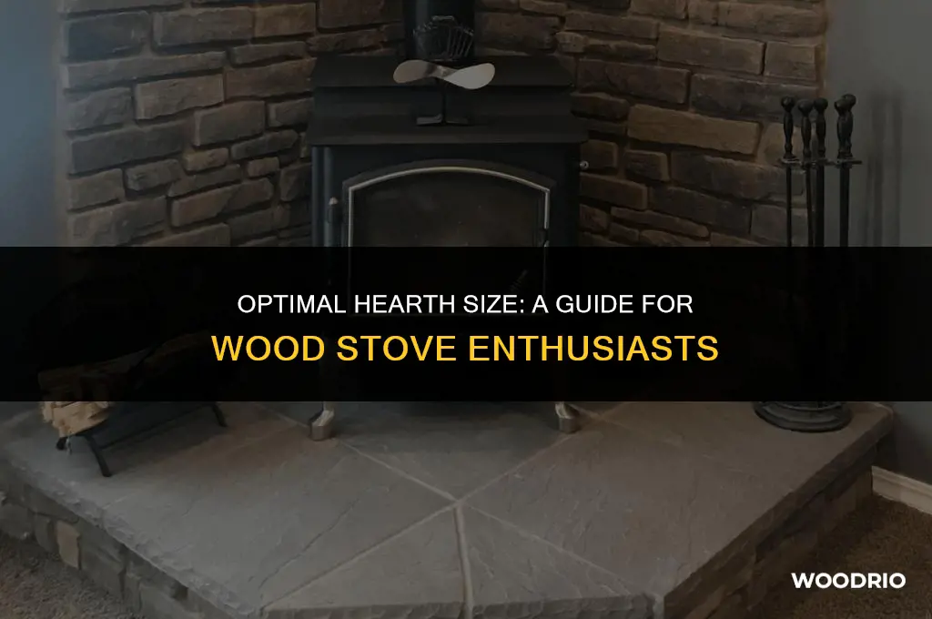 how big does a wood stove hearth need to be