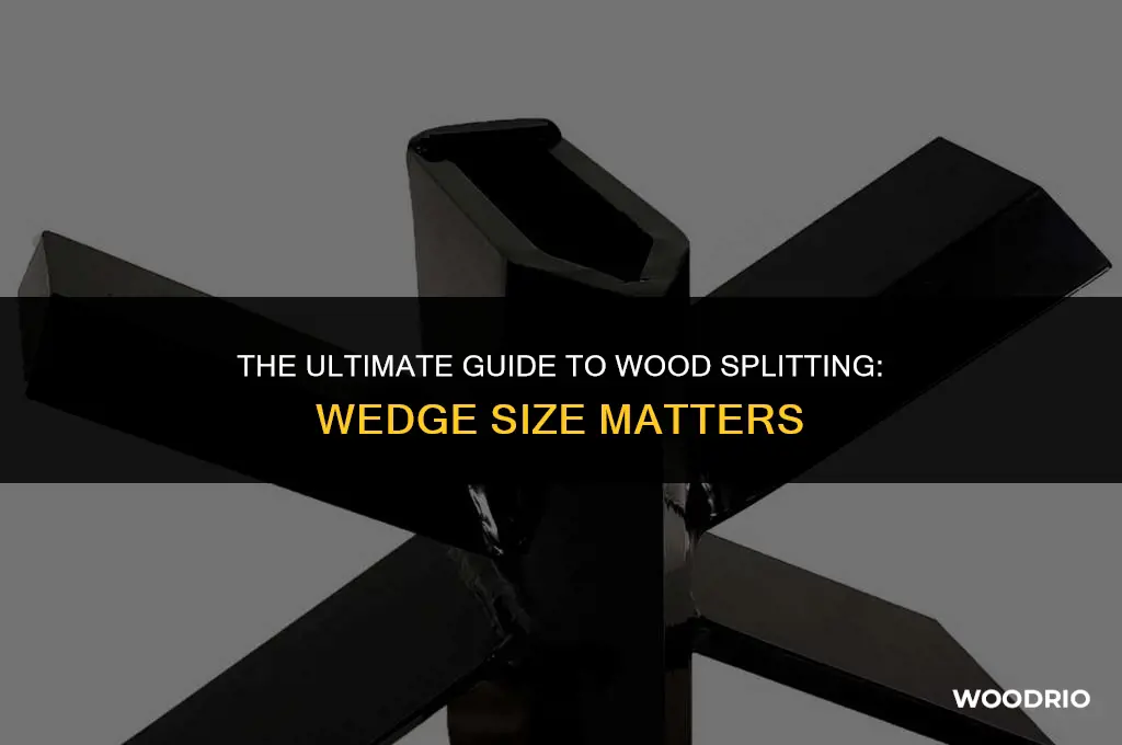 how big of wood will a wedge split