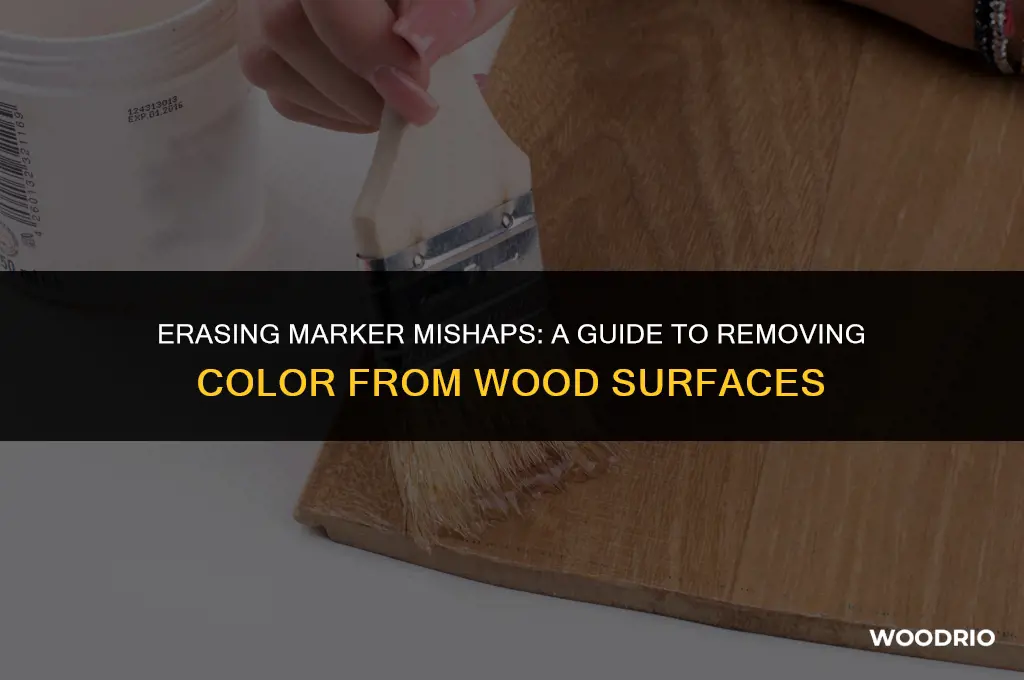 how can i remove marker color from wood