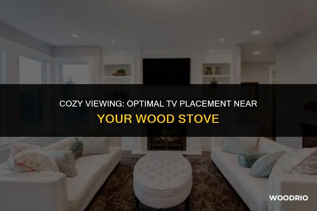 how close to have tv to wood stove