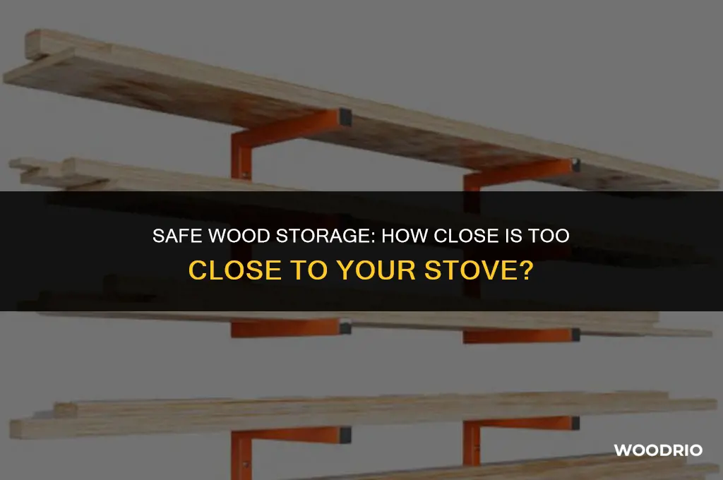 how close to put wood to stove