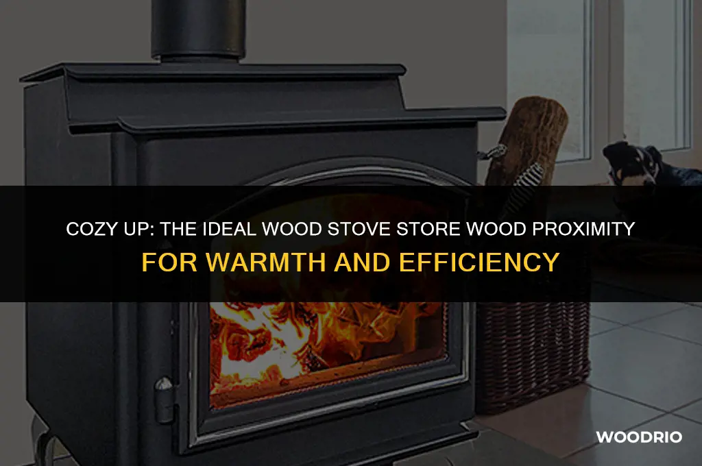 how close wood stove store wood