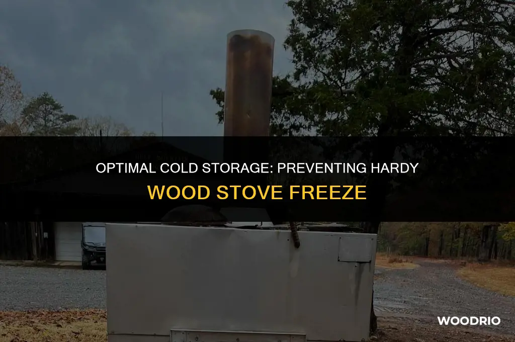 how cold to keep hardy wood stove from freezing