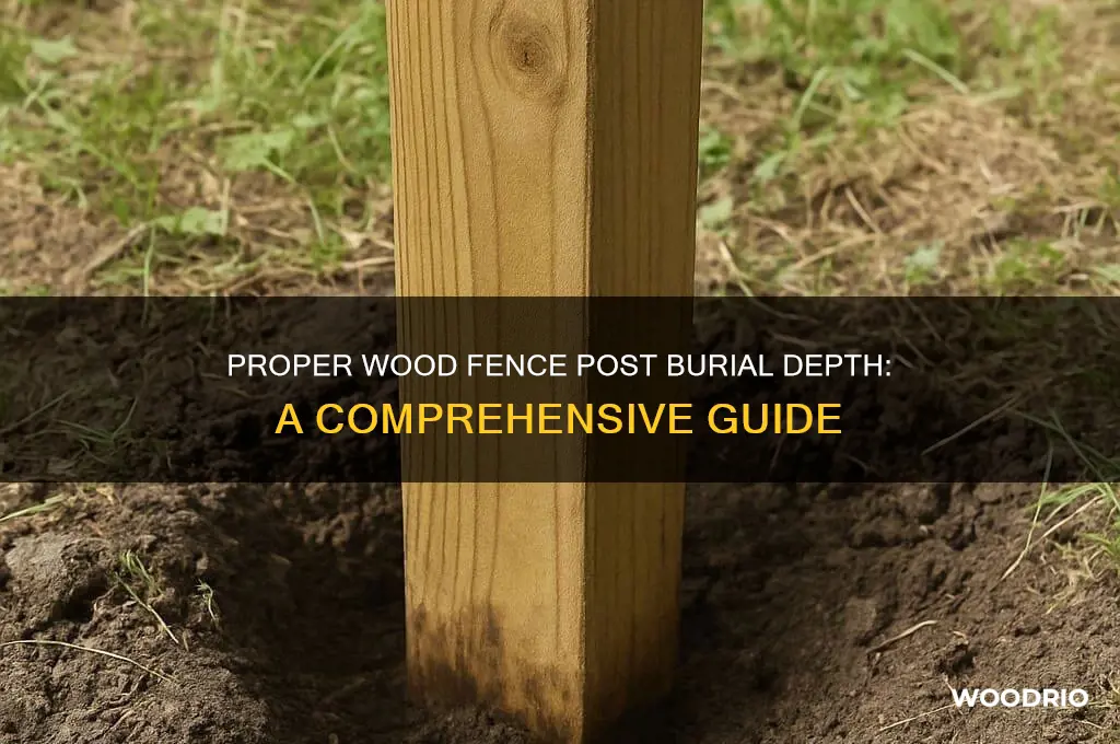 how deep do you bury wood fence posts