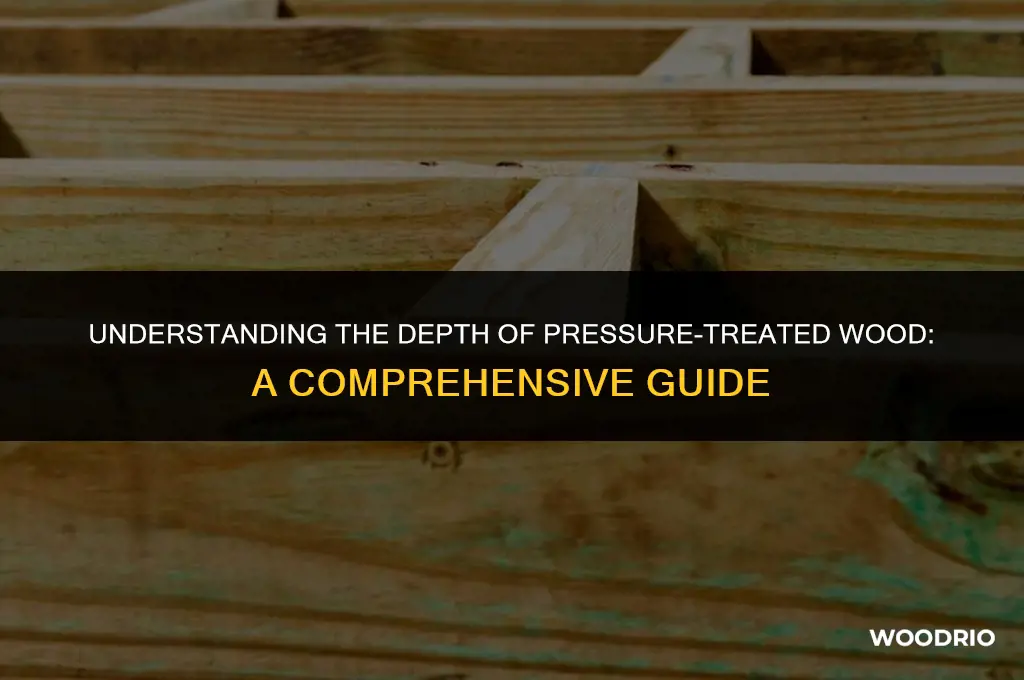 how deep does pressure treated wood go
