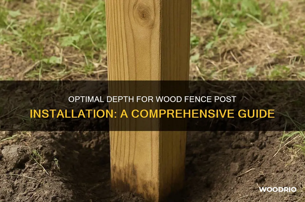 how deep to dig for wood fence post