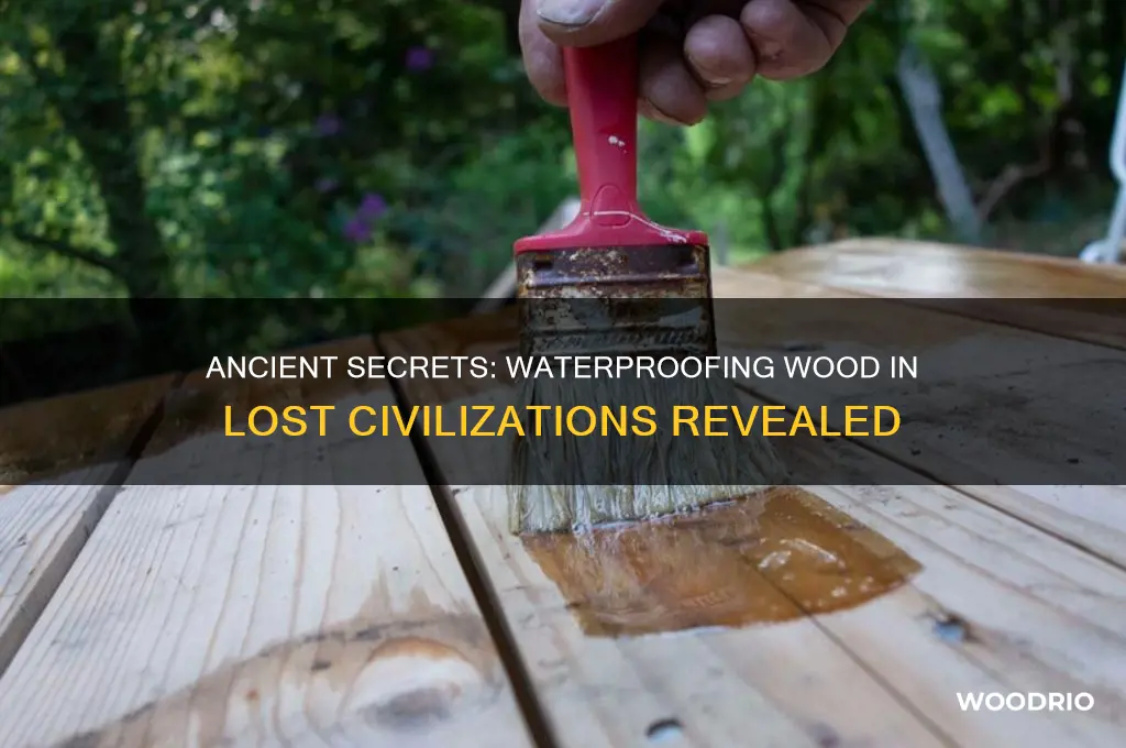 how did old civilisations water proof wood