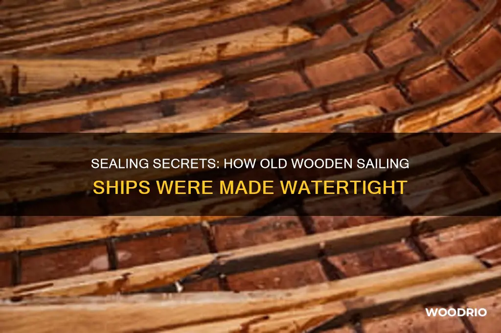 how did they seal old wooden sailing ships