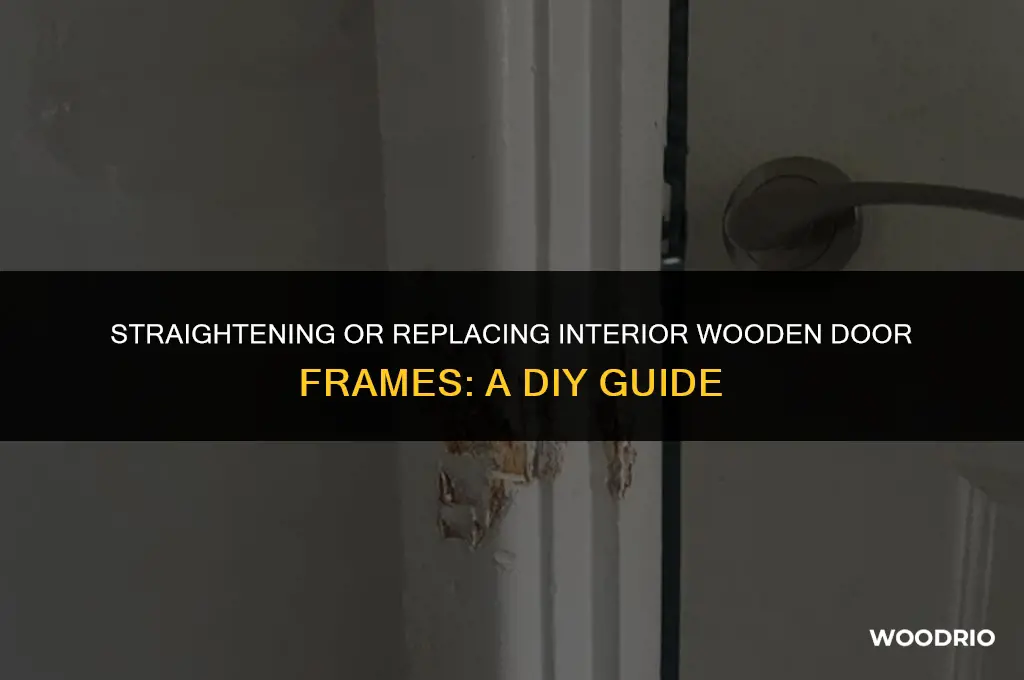 how difficult to straighten or replace interior wooden door frame