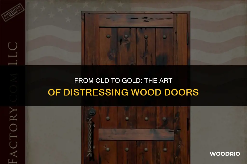 how distress wood door